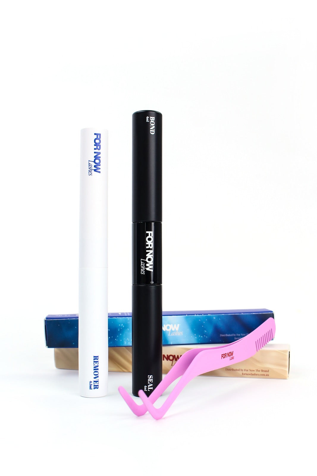 FOR NOW Lashes bond seal remover and applicator tweezer essentials for DIY lash extensions at home Australia